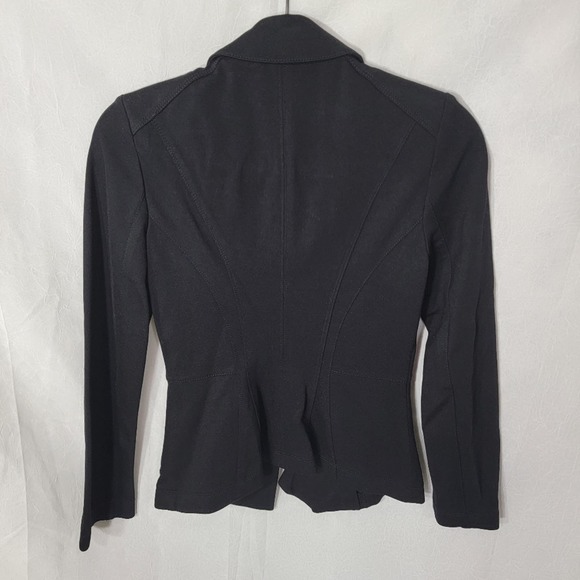 WHBM Button Blazer Jacket 00 Black & Silver - Picture 2 of 7
